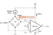 仪表放大器中的由INA122构成的单电源电流分流测量电路