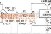 电源电路中的具有过压保护的低压5A／12V直流电源电路图