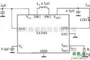 LED电路中的LT3543驱动白光LED电路图