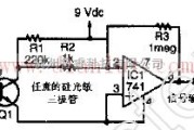 线性放大电路中的光敏三极管放大器电路图