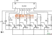 专用测量/显示电路中的SL322构成的可伸缩、光点显示的电平指示器电路图