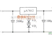 电源电路中的μ7812构成的13V稳压电源利用二极管提升输出电压