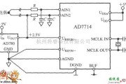 温控电路中的由AD7714和热电偶构成的测温电路图