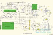 集成音频放大中的TP－8CB型10W调频音箱电路图