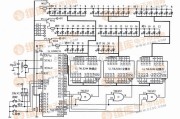 灯光控制中的用LED模拟时、分、秒指针走动的电子钟电路图