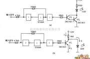 光敏电阻中的逻辑信号电平驱动LED的电路图