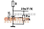 特种集成传感器中的LMl35精密测温电路图