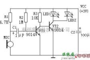 LED电路中的声控闪光LED灯电路图