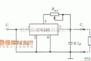 电源电路中的由CW200构成的可调恒流源电路