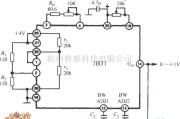 宽带放大器电路中的使用宽带应变信号调理器1B31内部半桥网络的应变仪电路图