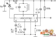 红外线热释遥控中的μPC1373H的应用电路图