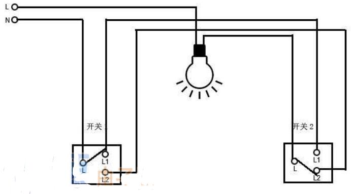 双控开关的接线原理及接线图  第1张