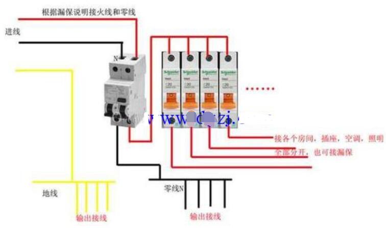 空开和漏保安装顺序_空开和漏保接线图  第1张