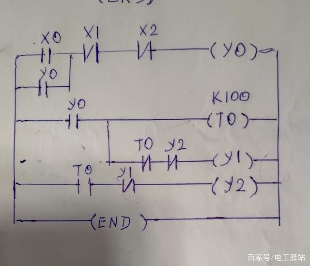 星三角启动原理图如何转换成梯形图和助记符指令  第3张