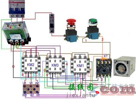 求24V继电器控制380V交流接触器的实物接线图  第1张