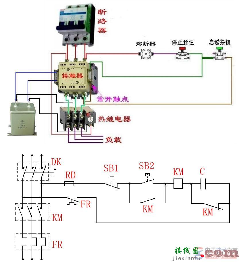 交流接触器接线图与线路分析方法  第2张