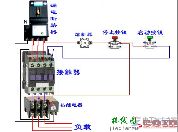 正泰cjx2-0910交流接触器接线实物图  第1张