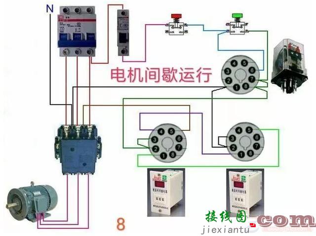 接触器延时断电与停机的接线图  第3张