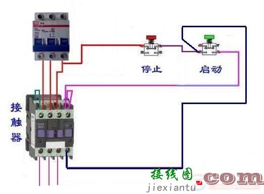 接触器实现自锁控制的电路原理图  第2张