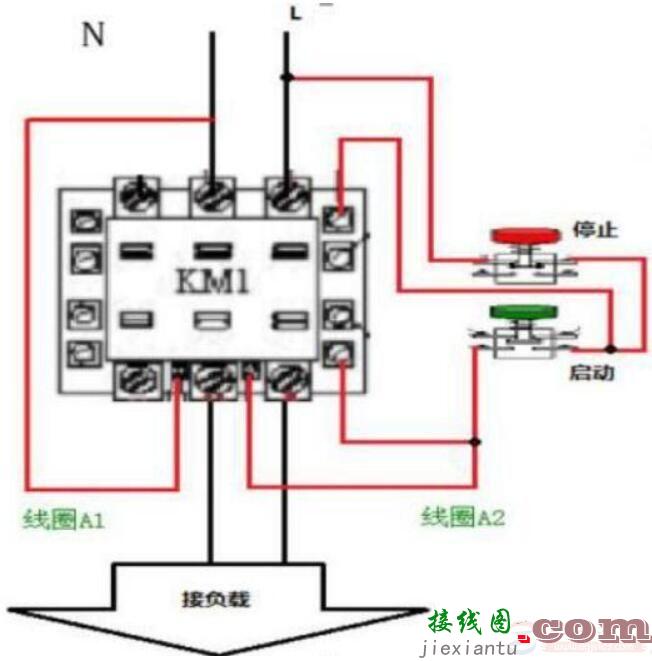 220v交流接触器的接线图及工作原理  第2张