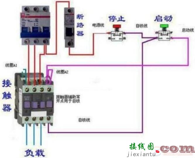 220v交流接触器的接线图及工作原理  第3张