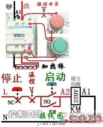 220V交流接触器接线图怎么接？  第2张