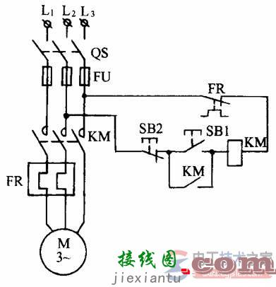 接触器实现电动机单向连续运转控制的电路图解  第1张