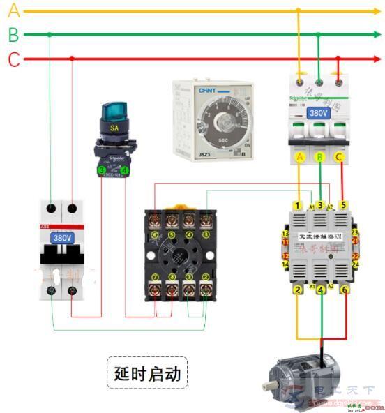 通电延时型时间继电器的接线方法图解  第2张