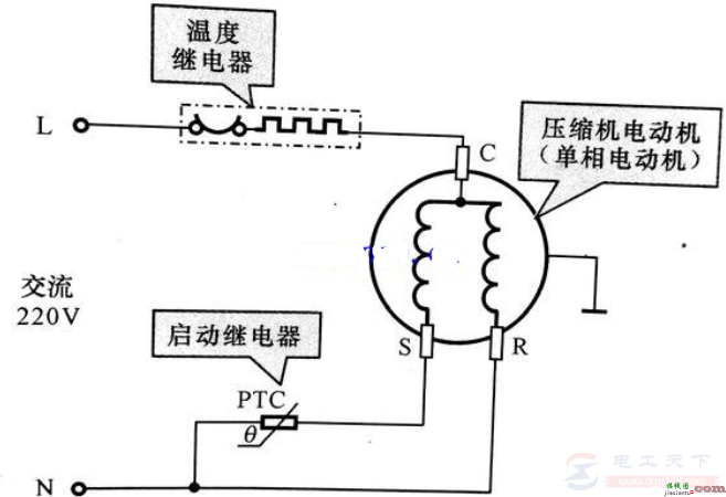 温度继电器的控制原理图及连接方式  第2张