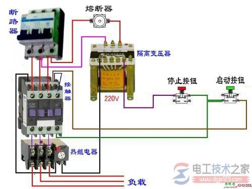 热过载继电器的实物接线图  第1张