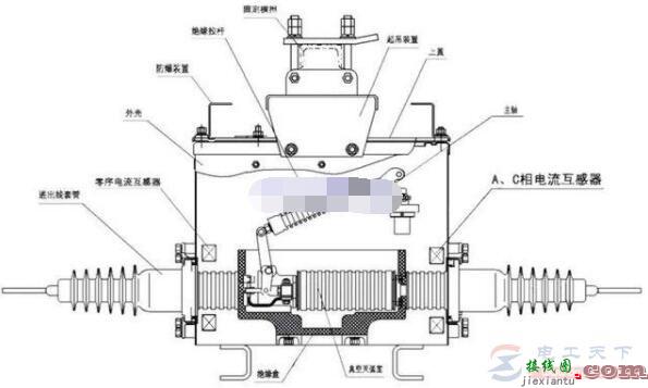 真空断路器内部结构图及编号说明  第2张