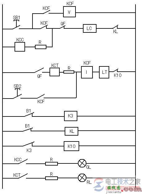 断路器控制回路的原理图，断路器增加防跳回路与闭锁回路  第4张