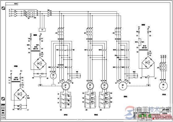 塔机电气控制柜电气原理接线图  第1张