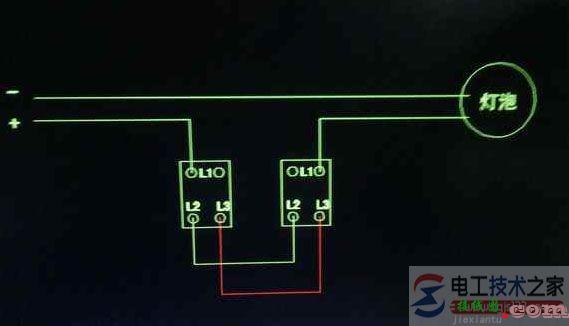 单个开关控制单个电灯泡接线图  第1张