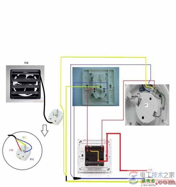 双开单控开关如何接线，双开单控开关的接线原理图  第1张