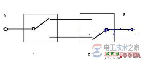 单联双控开关接线图与双联三联双控开关接线图  第3张