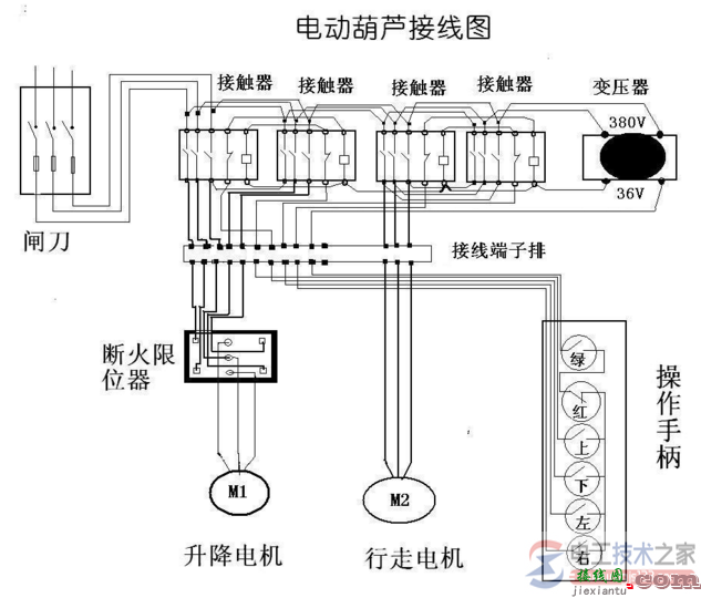 二个电动葫芦接线图  第1张