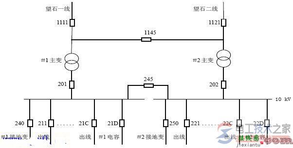 110kv变电站主接线的接线图  第1张