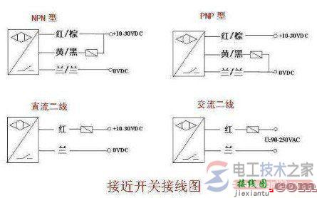 三线接近开关接线图与工作特点  第1张