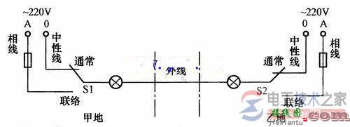 一根导线传递联络信号的接线方法  第1张