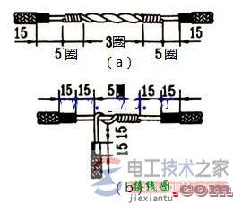 单股电线铰接法与缠卷法的接线图解  第1张