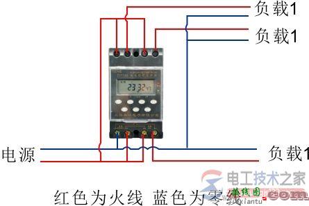 双路时控开关如何接线，双路时控开关的接线图  第1张