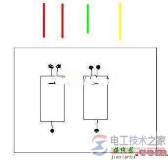 双联二位墙壁开关6接口4条线接线方法  第1张