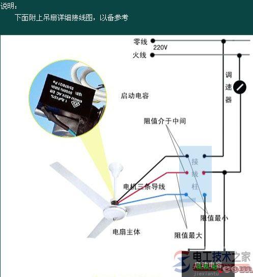 吊扇调速器怎么接线，吊扇调速器接线图  第1张