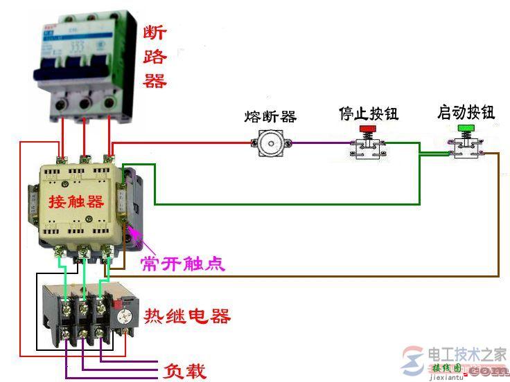 交流接触器如何接线？交流接触器三相电源接线图  第1张