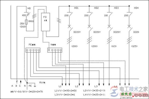 三相配电箱接线图_家庭配电箱安装要点  第6张