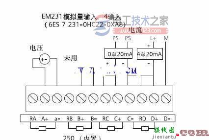 西门子plc模拟量模块接线图与测量方法  第1张