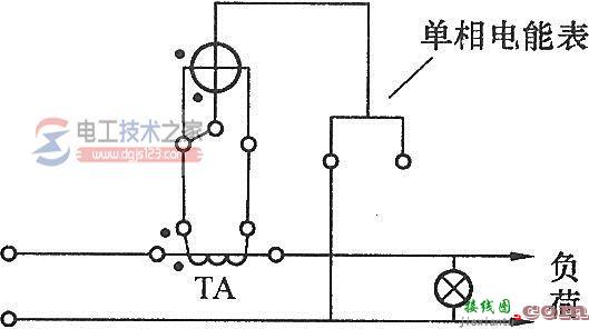 单相电能表附电流互感器的正确接线图  第1张