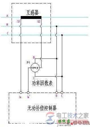 无功补偿控制器与功率因数表的接线方法  第1张