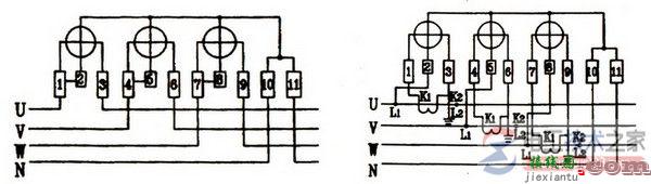 单相电表与三相四线电表接线图原则说明  第3张
